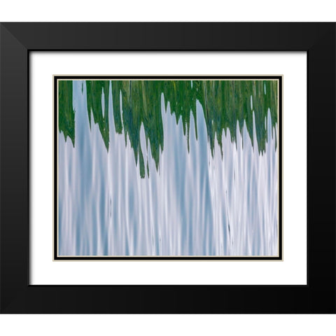 Alaska Abstract of water reflections in Gulf of Alaska  Black Modern Wood Framed Art Print with Double Matting by Jaynes Gallery