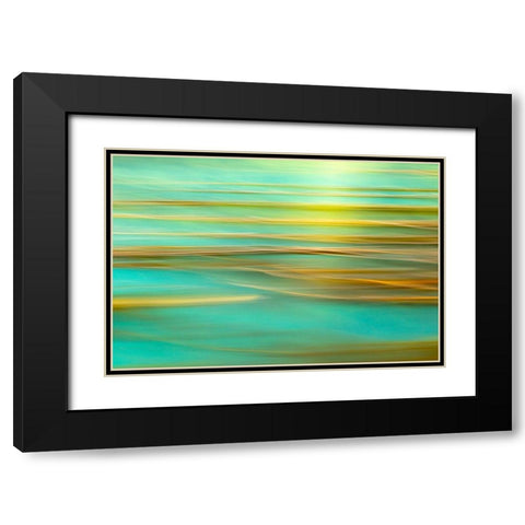 Alaska-Inian Islands Abstract of kelp in motion  Black Modern Wood Framed Art Print with Double Matting by Jaynes Gallery