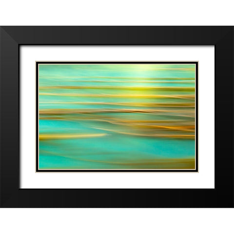 Alaska-Inian Islands Abstract of kelp in motion  Black Modern Wood Framed Art Print with Double Matting by Jaynes Gallery