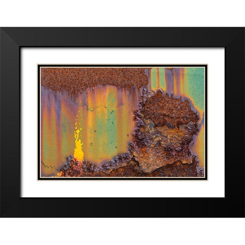 Alaska-Tongass National Forest Rusted metal from an abandoned gold mine  Black Modern Wood Framed Art Print with Double Matting by Jaynes Gallery