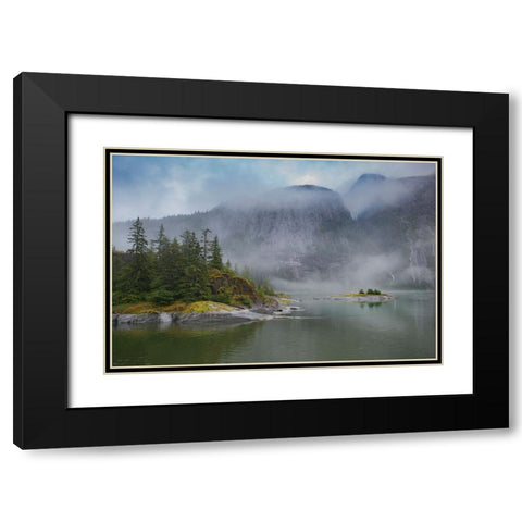 Usa-Alaska Endicott Arm Black Modern Wood Framed Art Print with Double Matting by Sederquist, Betty