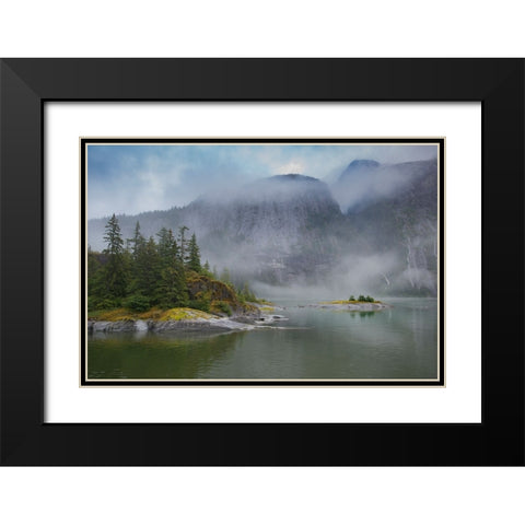 Usa-Alaska Endicott Arm Black Modern Wood Framed Art Print with Double Matting by Sederquist, Betty