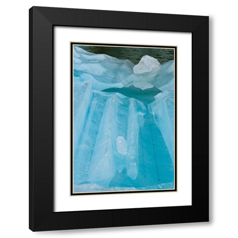 Iceberg textures. Black Modern Wood Framed Art Print with Double Matting by Sederquist, Betty