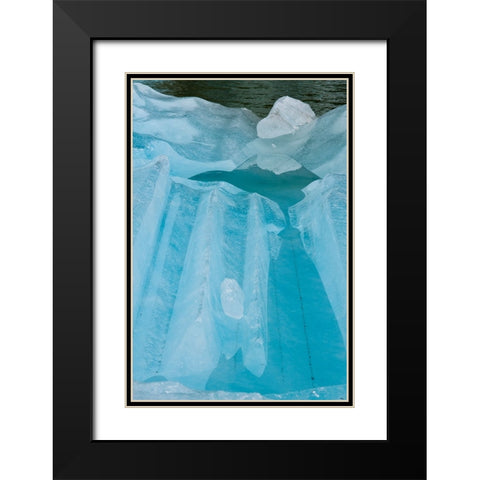 Iceberg textures. Black Modern Wood Framed Art Print with Double Matting by Sederquist, Betty