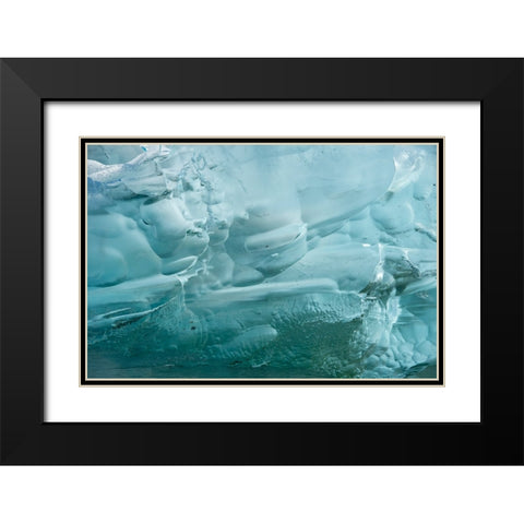 Iceberg textures. Black Modern Wood Framed Art Print with Double Matting by Sederquist, Betty
