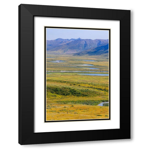 USA- Alaska- Gates of the Arctic National Park- Noatak River. Oxbow bends on the upper river. Black Modern Wood Framed Art Print with Double Matting by Norrsell, Fredrik