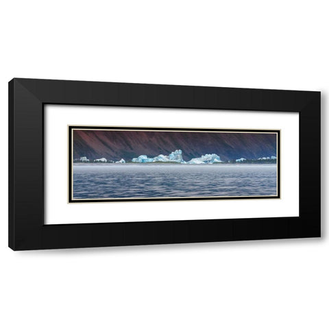 Kenai Peninsula- icebergs dotting the landscape Black Modern Wood Framed Art Print with Double Matting by Muir, Janet