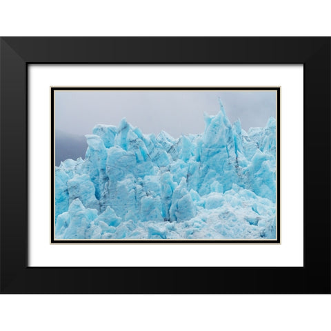 Alaska- Kenai Peninsula. Close-up of Aialik Glacier. Black Modern Wood Framed Art Print with Double Matting by Muir, Janet