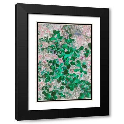 Alaska- Denali National Park. Artistic rendering of leaves. Black Modern Wood Framed Art Print with Double Matting by Muir, Janet