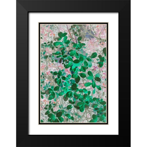 Alaska- Denali National Park. Artistic rendering of leaves. Black Modern Wood Framed Art Print with Double Matting by Muir, Janet