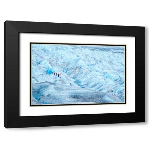 Trekking-Mendenhall Glacier-Juneau-Alaska-USA Black Modern Wood Framed Art Print with Double Matting by Engelbrecht, Jim