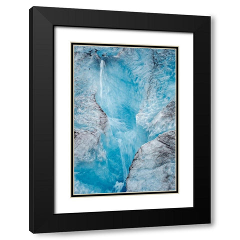 Ice melt-Mendenhall Glacier-Juneau-Alaska-USA Black Modern Wood Framed Art Print with Double Matting by Engelbrecht, Jim