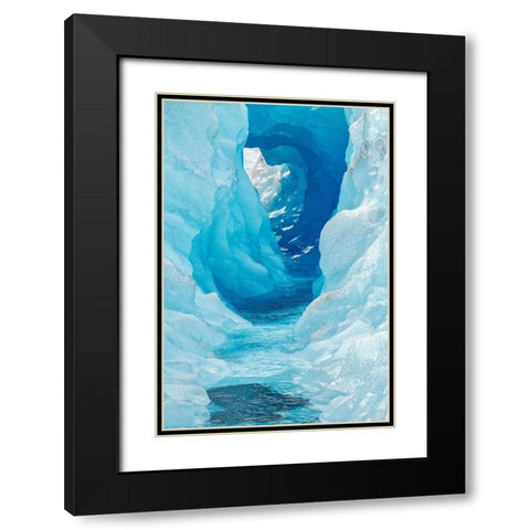 Glacial tube-Mendenhall Glacier-Juneau-Alaska-USA Black Modern Wood Framed Art Print with Double Matting by Engelbrecht, Jim
