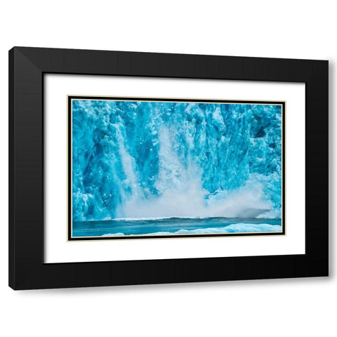 Calving glacier-LeConte Bay-Alaska-USA Black Modern Wood Framed Art Print with Double Matting by Engelbrecht, Jim