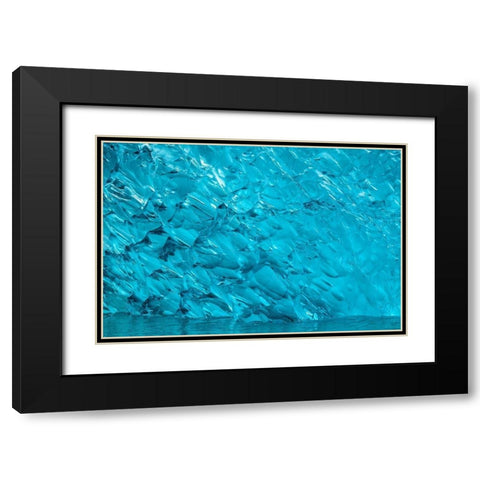 Glacial ice-iceberg-LeConte Bay-Alaska-USA Black Modern Wood Framed Art Print with Double Matting by Engelbrecht, Jim