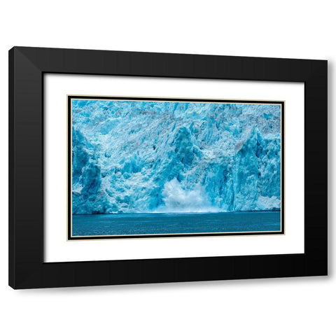 Calving glacier-LeConte Bay-Alaska-USA Black Modern Wood Framed Art Print with Double Matting by Engelbrecht, Jim