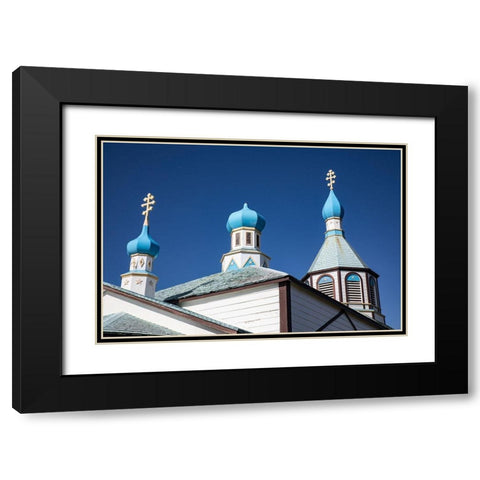 Russian Church-Holy Assumption or the Virgin Mary-Kenai Peninsula-Alaska Black Modern Wood Framed Art Print with Double Matting by Sienda, Jolly