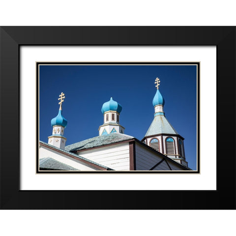 Russian Church-Holy Assumption or the Virgin Mary-Kenai Peninsula-Alaska Black Modern Wood Framed Art Print with Double Matting by Sienda, Jolly