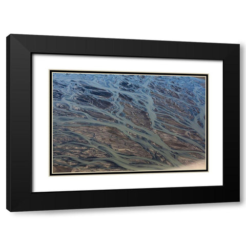 Alaska-mudflat Black Modern Wood Framed Art Print with Double Matting by Sienda, Jolly