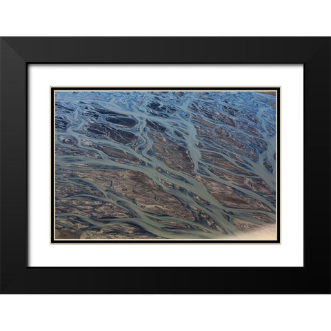 Alaska-mudflat Black Modern Wood Framed Art Print with Double Matting by Sienda, Jolly