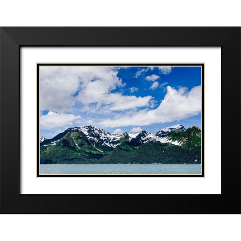 Resurrection Bay-Seward-Alaska Black Modern Wood Framed Art Print with Double Matting by Richardson, Larry