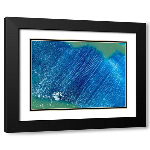 Alaska-Tracy Arm-Fords Terror Wilderness floating iceberg calved from South Sawyer Glacier Black Modern Wood Framed Art Print with Double Matting by Souders, Paul