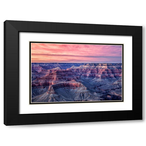 Arizona-Grand Canyon National Park-Dusk from Hopi Point Black Modern Wood Framed Art Print with Double Matting by Collins, Ann