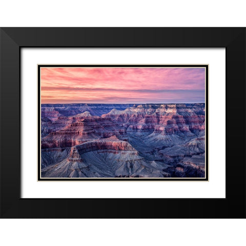 Arizona-Grand Canyon National Park-Dusk from Hopi Point Black Modern Wood Framed Art Print with Double Matting by Collins, Ann