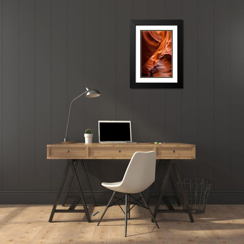 Arizona-Page-Antelope Canyon Navajo Tribal Park-Lower Antelope Canyon Black Modern Wood Framed Art Print with Double Matting by Collins, Ann