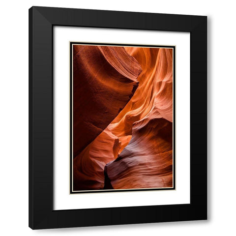 Arizona-Page-Antelope Canyon Navajo Tribal Park-Lower Antelope Canyon Black Modern Wood Framed Art Print with Double Matting by Collins, Ann