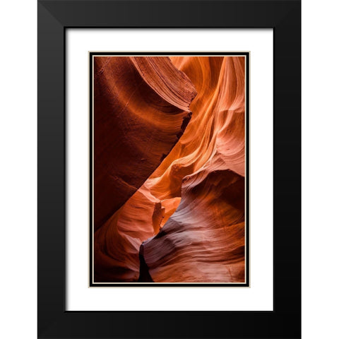 Arizona-Page-Antelope Canyon Navajo Tribal Park-Lower Antelope Canyon Black Modern Wood Framed Art Print with Double Matting by Collins, Ann