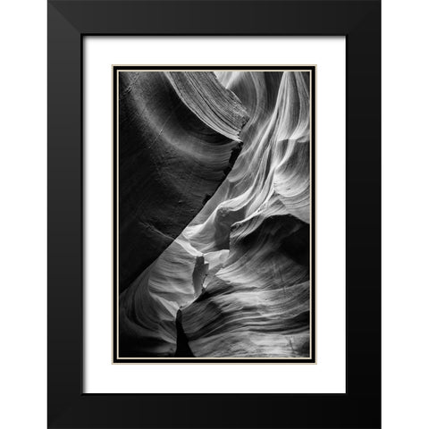 Arizona-Page-Antelope Canyon Navajo Tribal Park-Lower Antelope Canyon Black Modern Wood Framed Art Print with Double Matting by Collins, Ann