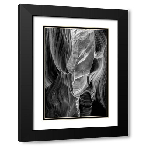 Arizona-Page-Antelope Canyon Navajo Tribal Park-Lower Antelope Canyon Black Modern Wood Framed Art Print with Double Matting by Collins, Ann