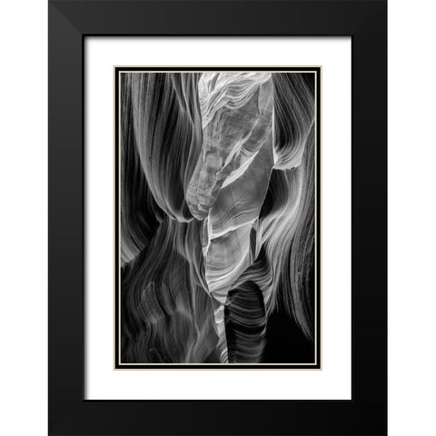 Arizona-Page-Antelope Canyon Navajo Tribal Park-Lower Antelope Canyon Black Modern Wood Framed Art Print with Double Matting by Collins, Ann