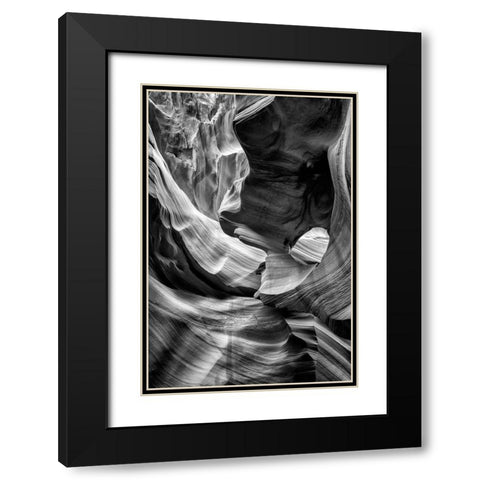 Arizona-Page-Antelope Canyon Navajo Tribal Park-Lower Antelope Canyon Black Modern Wood Framed Art Print with Double Matting by Collins, Ann