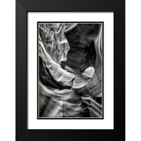 Arizona-Page-Antelope Canyon Navajo Tribal Park-Lower Antelope Canyon Black Modern Wood Framed Art Print with Double Matting by Collins, Ann