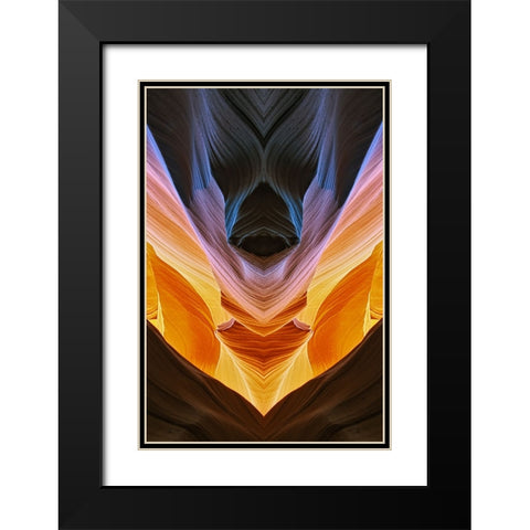 View of Antelope Canyon-Page-Arizona Black Modern Wood Framed Art Print with Double Matting by Jones, Adam