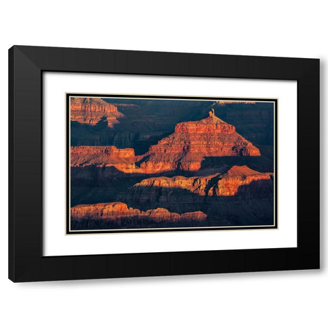 Sunset-Grand Canyon National Park-Arizona Black Modern Wood Framed Art Print with Double Matting by Jones, Adam