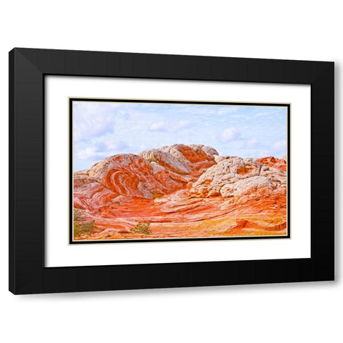 USA-Arizona-Vermilion Cliffs National Monument White Pocket Black Modern Wood Framed Art Print with Double Matting by Friel, Bernard