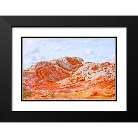 USA-Arizona-Vermilion Cliffs National Monument White Pocket Black Modern Wood Framed Art Print with Double Matting by Friel, Bernard
