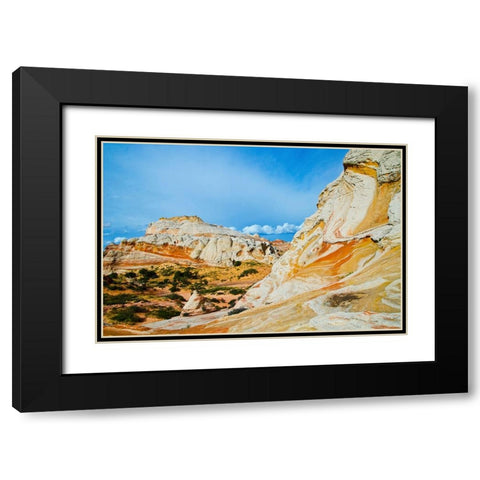 USA-Arizona-Vermilion Cliffs National Monument White Pocket Black Modern Wood Framed Art Print with Double Matting by Friel, Bernard