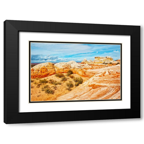 USA-Arizona-Vermilion Cliffs National Monument White Pocket Black Modern Wood Framed Art Print with Double Matting by Friel, Bernard
