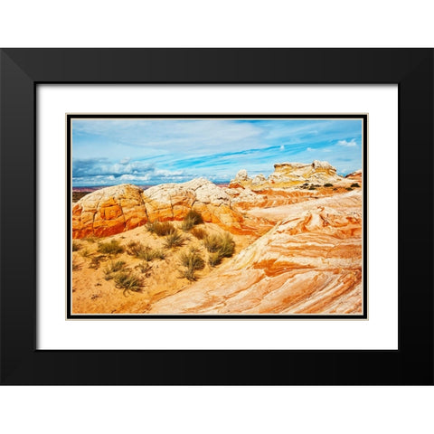 USA-Arizona-Vermilion Cliffs National Monument White Pocket Black Modern Wood Framed Art Print with Double Matting by Friel, Bernard