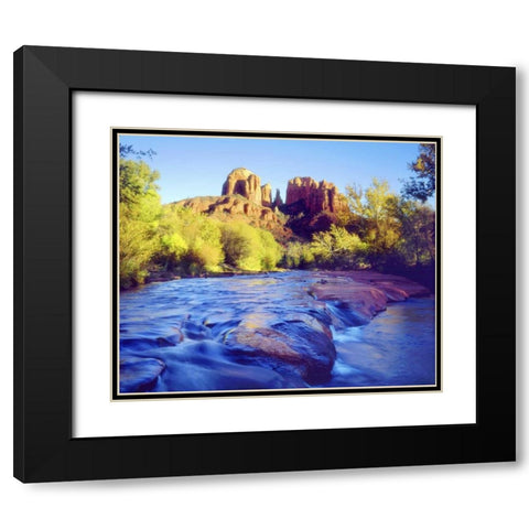 Arizona, Sedona Cathedral Rock and Oak Creek Black Modern Wood Framed Art Print with Double Matting by Talbot Frank, Christopher