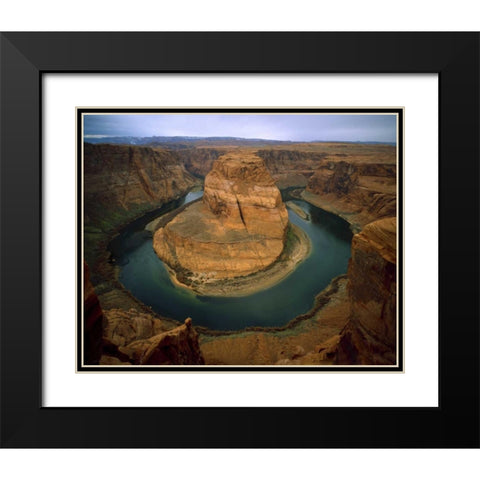 AZ, Horseshoe Bend of the Colorado River Black Modern Wood Framed Art Print with Double Matting by Zuckerman, Jim