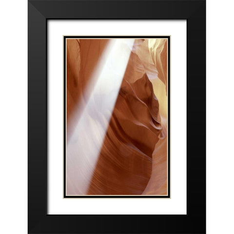 Arizona, Antelope Canyon Sun in a slot canyon Black Modern Wood Framed Art Print with Double Matting by OBrien, Jay