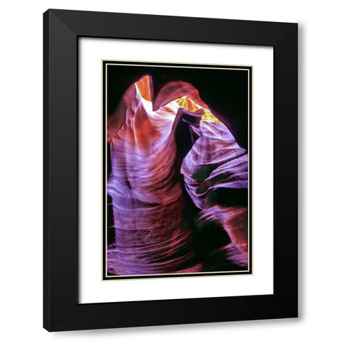Arizona, Slot canyon in Upper Antelope Canyon Black Modern Wood Framed Art Print with Double Matting by Welling, Dave