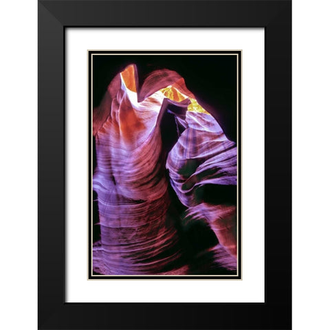 Arizona, Slot canyon in Upper Antelope Canyon Black Modern Wood Framed Art Print with Double Matting by Welling, Dave