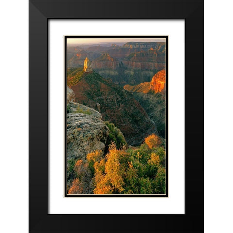 AZ, Grand Canyon, Sunrise at Point Imperial Black Modern Wood Framed Art Print with Double Matting by Welling, Dave