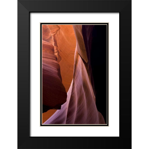 AZ, Upper Antelope Canyon Patterns in sandstone Black Modern Wood Framed Art Print with Double Matting by Rotenberg, Nancy